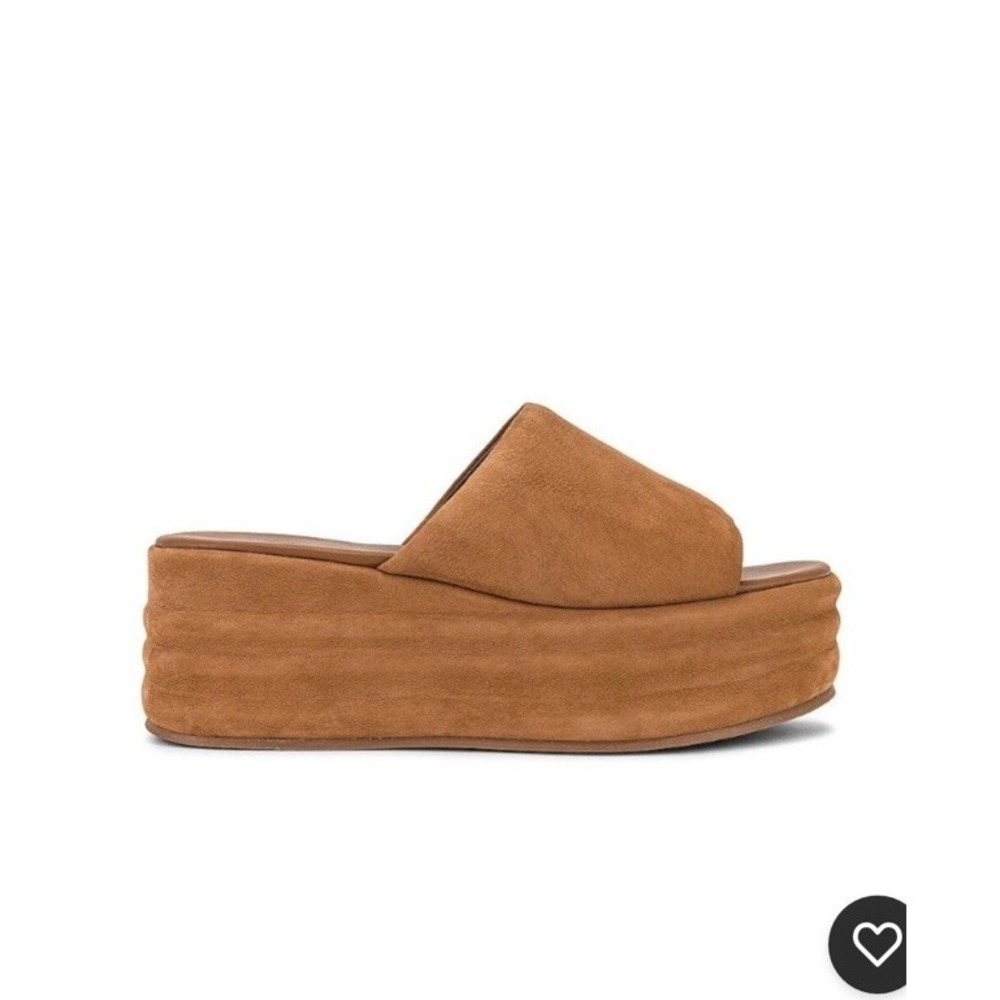 Free People Harbor Platform in Tan suede leather sandal 37-7